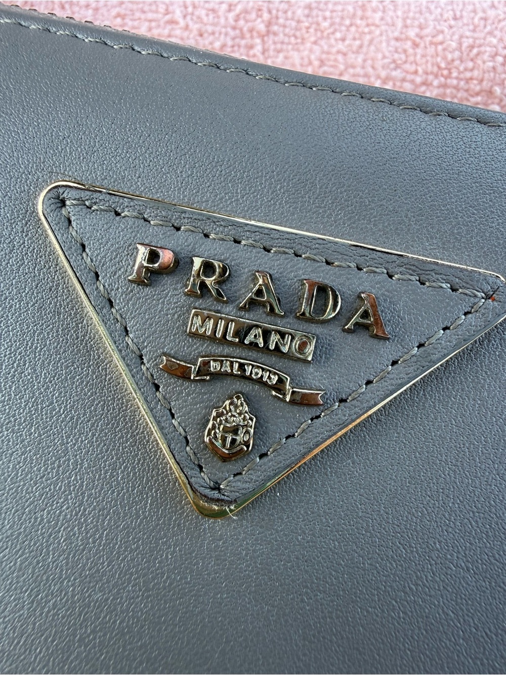 Prada long zip wallet